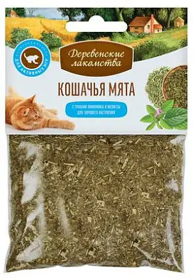 Деревенские лакомства для кошек кошачья мята "Лимонник + мелисса"