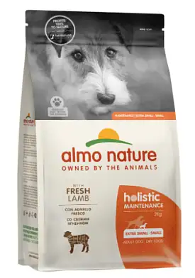 Almo Nature HOLISTIC сухой корм для взрослых собак малых пород со свежим ягненком и коричневым рисом