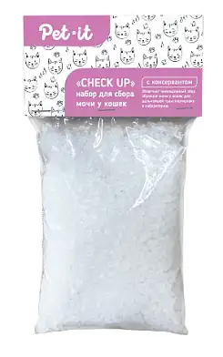 СКИДКА Pet-it набор для сбора мочи у кошек «Check up», с консервантом