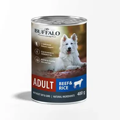 Mr.Buffalo Консервы для собак "Говядина с рисом"